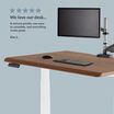 kim l. states we love our desk it arrived quickly was easy to assemble and everything works great with a five star rating with desk showing 